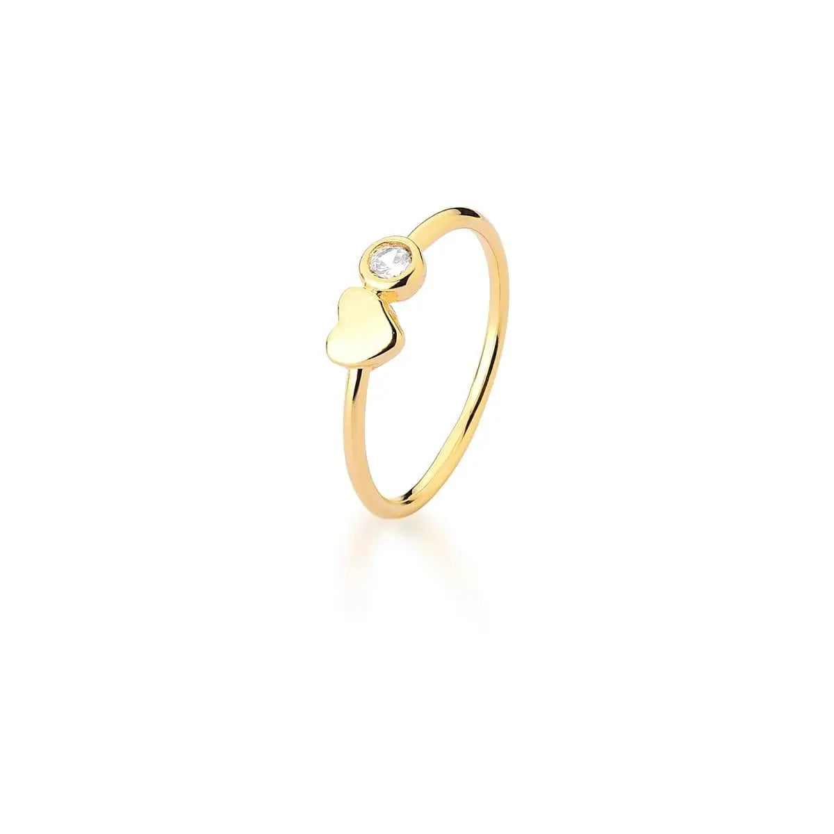 RING HEART AND GOLD PLATED POINT OF LIGHT