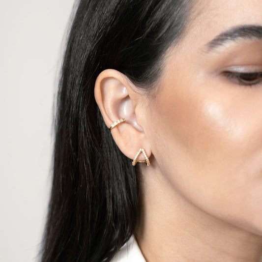 Victory Rhodium Earrings