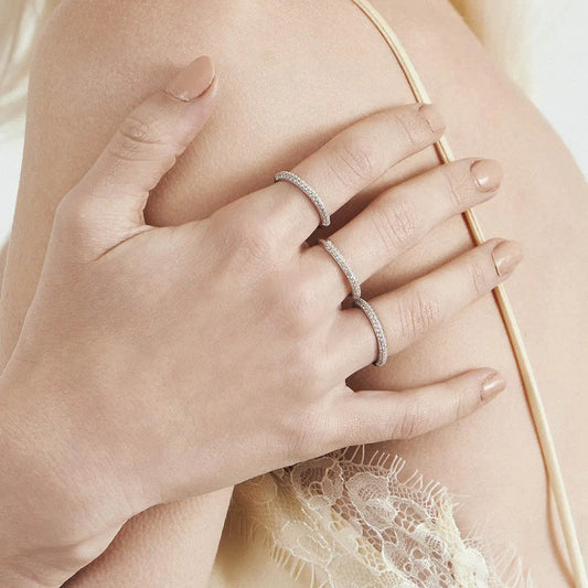 TWO ROW RING ZIRCONIAS